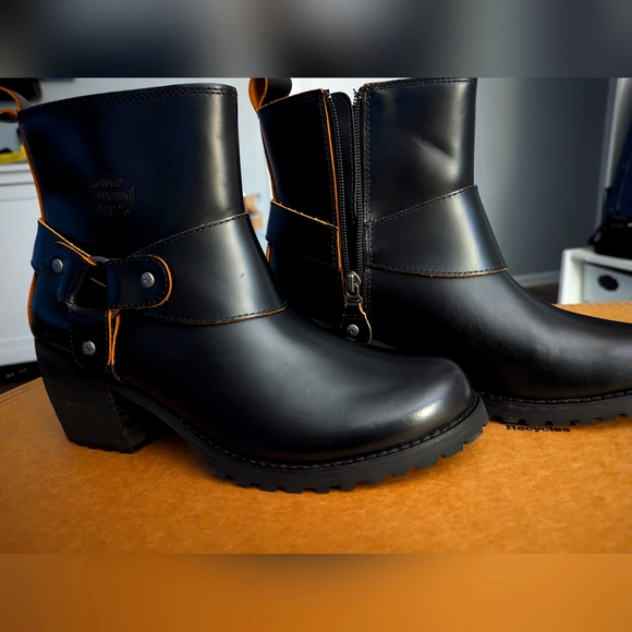 Harley Davidson Lalanne Harness Motorcycle Boots NWT - Picture 2 of 8
